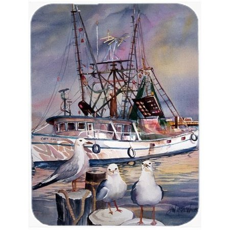 CAROLINES TREASURES Carolines Treasures JMK1196MP Sea Gulls And Shrimp Boats Mouse Pad; Hot Pad & Trivet JMK1196MP